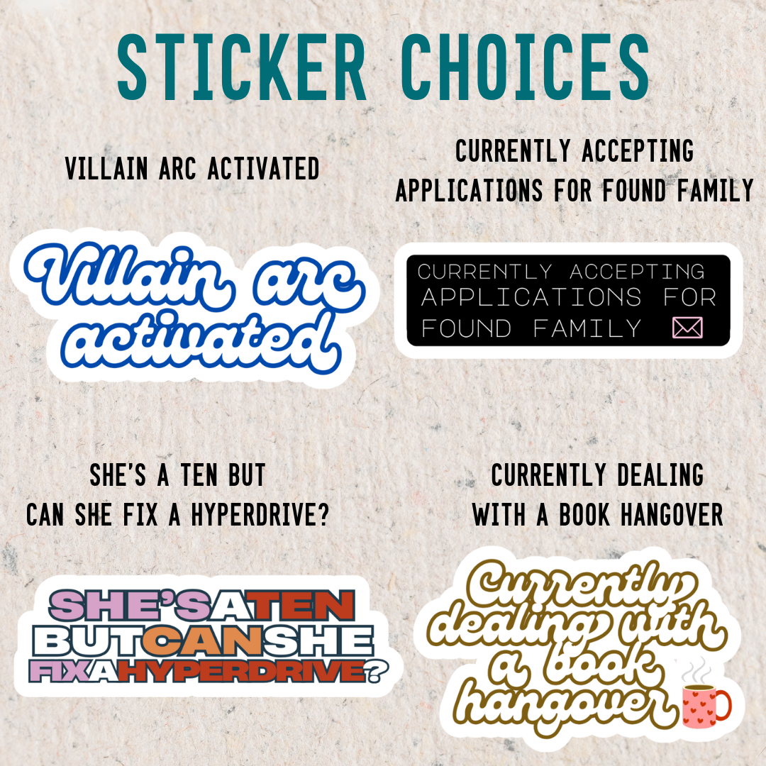 Bookish Sticker Bundle: Pick Any 3 (Physical) + Digital Extras