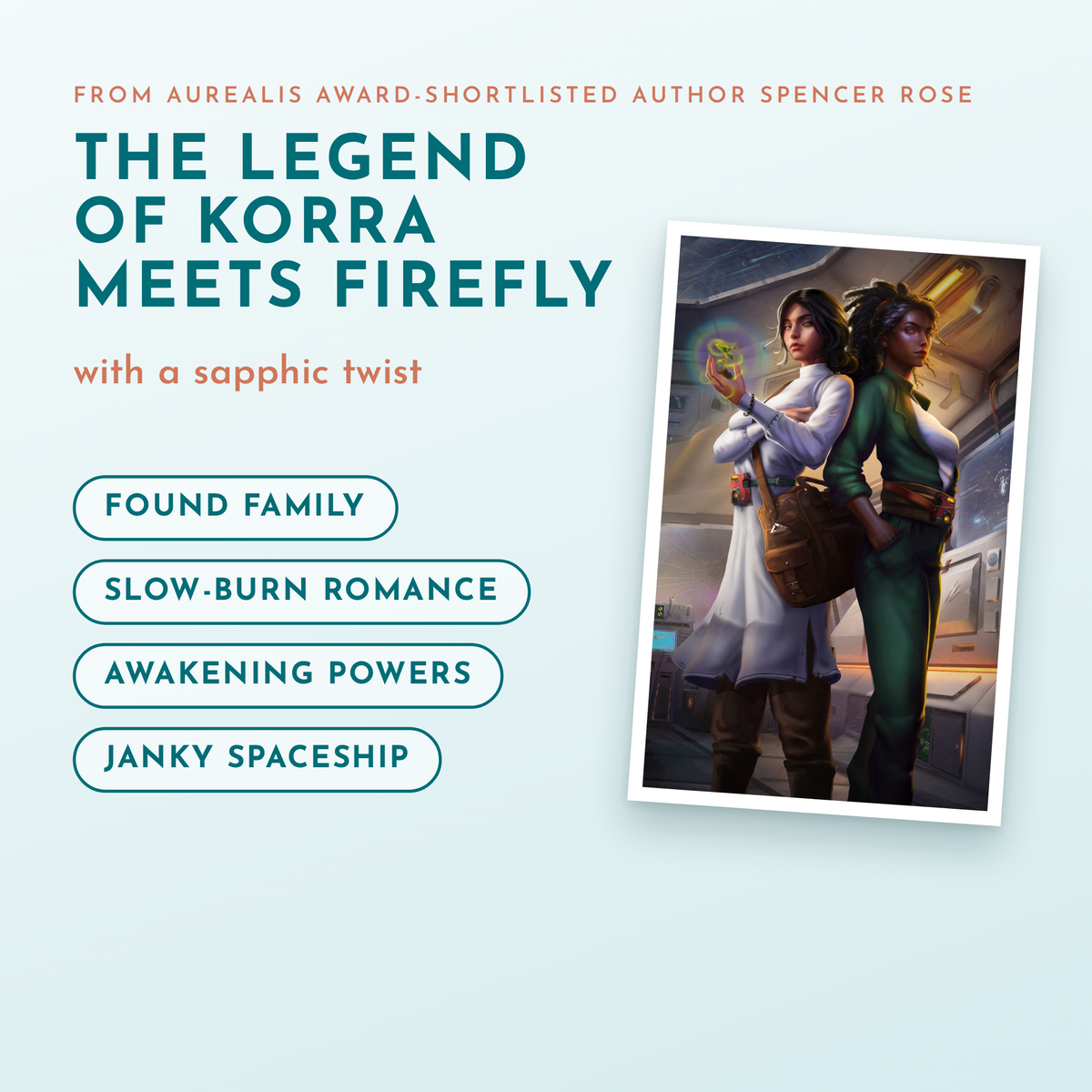 The Legend of Korra meets Firefly: Addison and Mila character art print with tropes