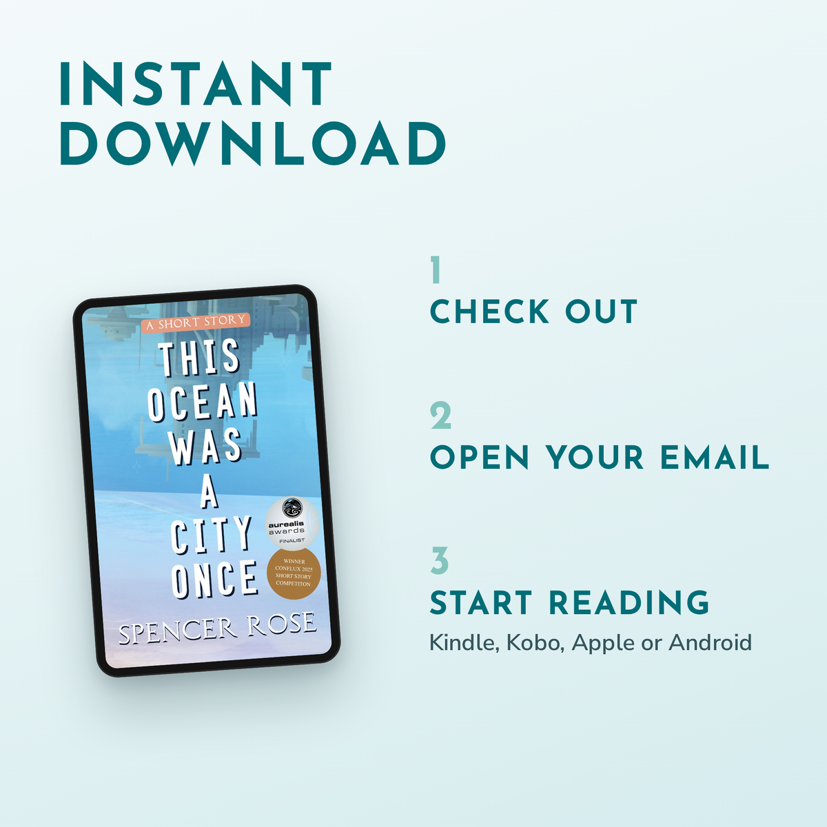Instant download: check out, open your email, start reading on any device