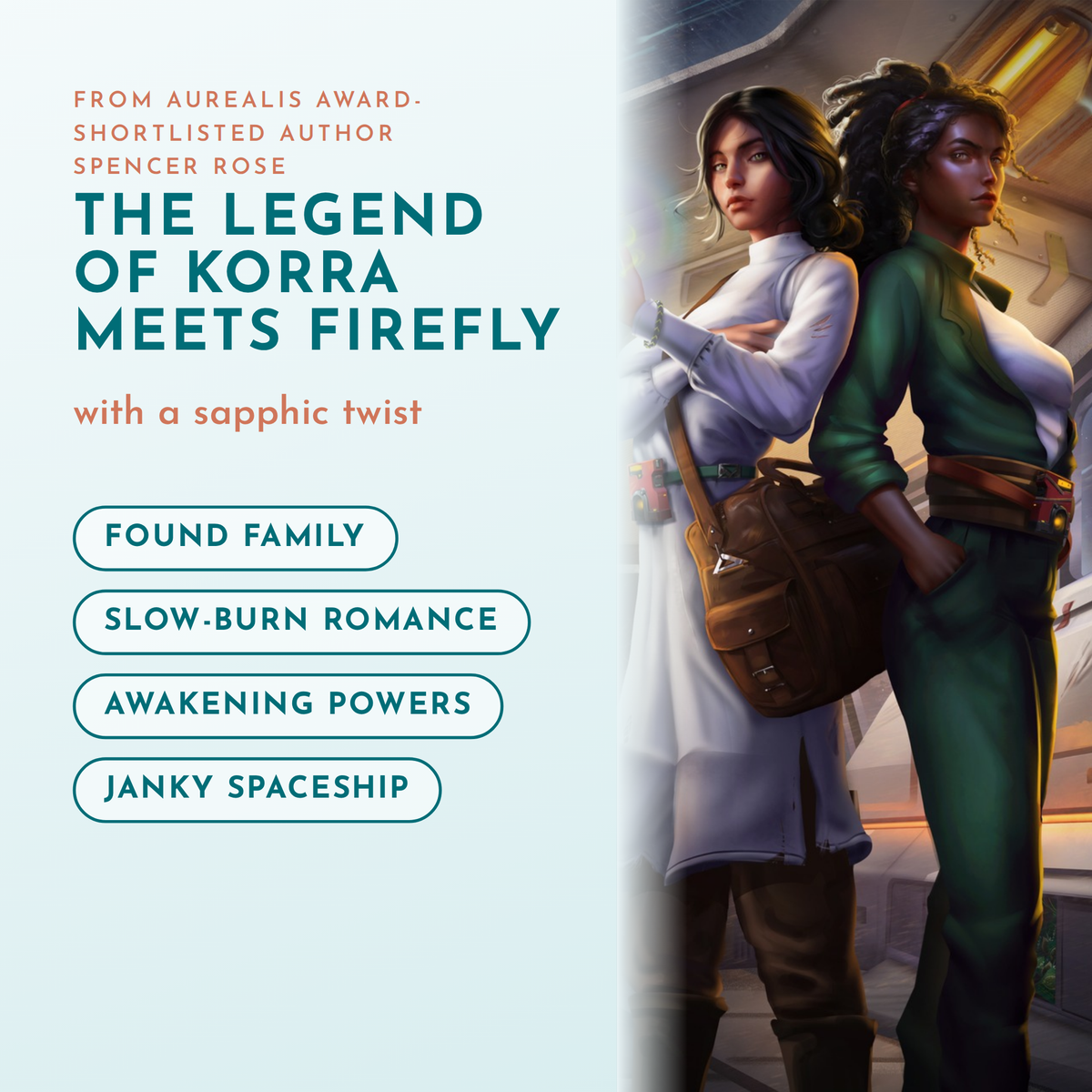 The Legend of Korra meets Firefly: Addison and Mila character art with tropes